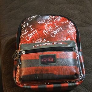 Red and Black Nightmare On Elm Street Backpack